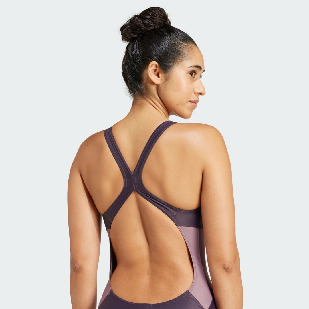 Plavky adidas Performance Colorblock C-Back Fialová | IW6025, 1