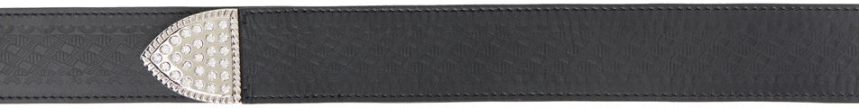 Opasok Moschino Moschino Jeans Crystal Double-Buckle Belt Čierna | 3003 8794, 1