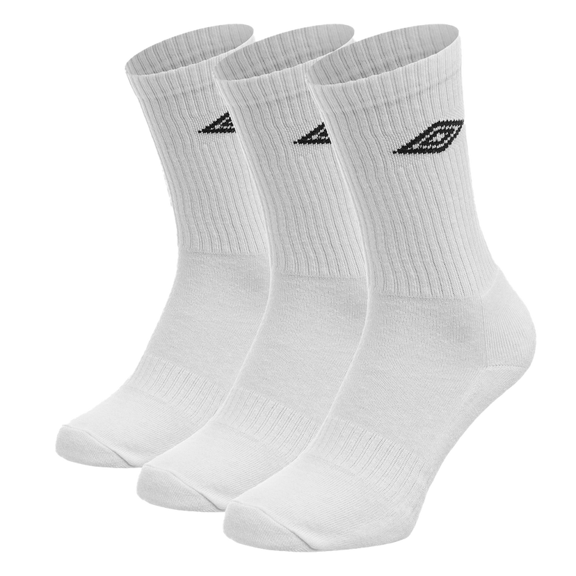 Ponožky Umbro 3-Pack Crew Socks Biela | UME241U104-10