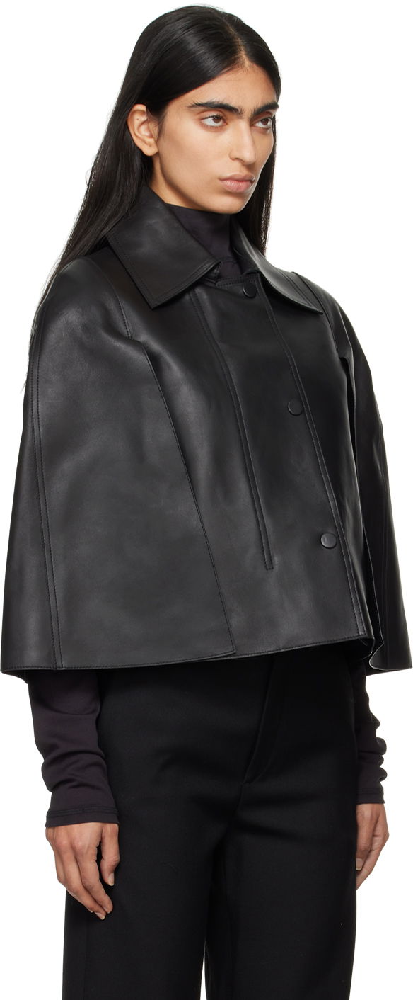 Vesta TOTEME Double Leather Cape Vest Čierna | 244-WRO0152-LE0056, 1