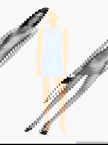 Šaty Diesel Diesel M-CADDIX Sleeveless Ribbed Mini Dress Modrá | A176940AKBS60P, 1