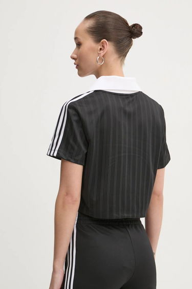 Crop Top adidas Originals Cropped Collared T-Shirt Čierna | JD2606, 2