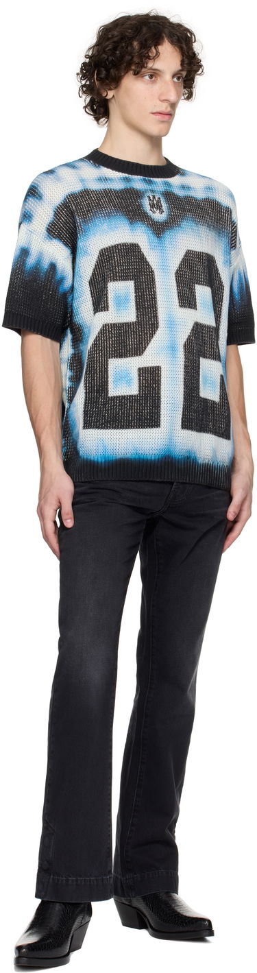 Tričko AMIRI AMIRI '22' Tie Dye Knit T-Shirt Modrá | AMKNTE1051, 3