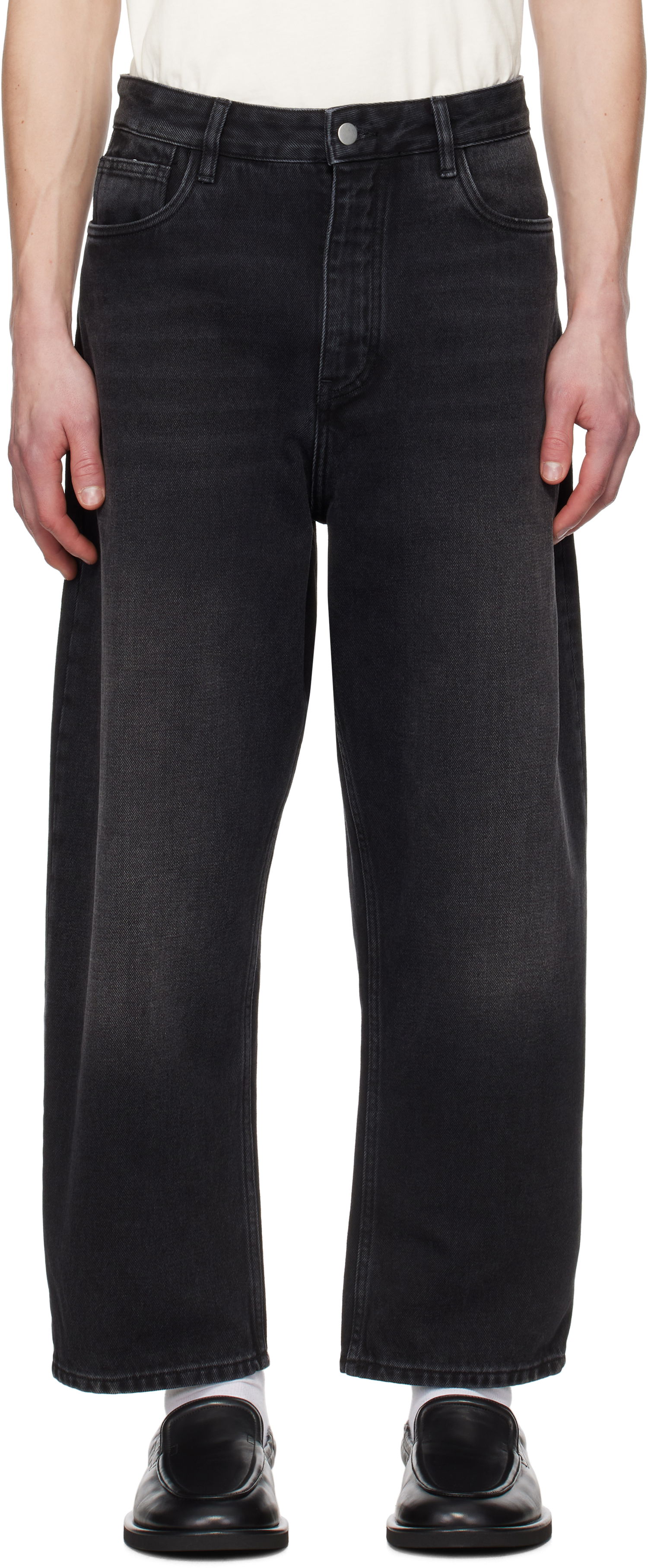 Džínsy Studio Nicholson Studio Nicholson Land Jeans Čierna | LAND SNM - 1111, 0