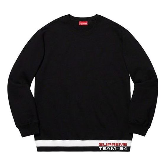 Mikina Supreme Rib Stripe Crewneck Sweatshirt by Supreme Čierna | SUP-SS19-10092