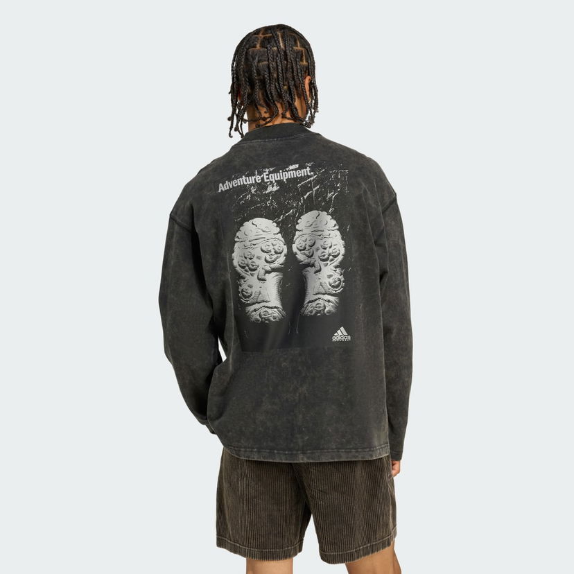 Tričko adidas Performance EQT Graphic Long Sleeve T-Shirt Čierna | JX1588