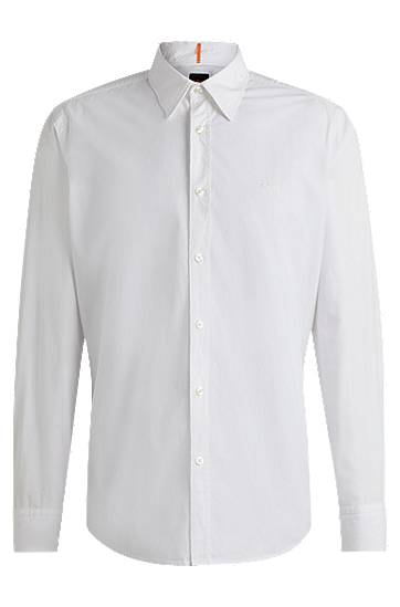 Košeľa BOSS Regular-Fit Cotton Poplin Shirt Biela | 50518304, 0