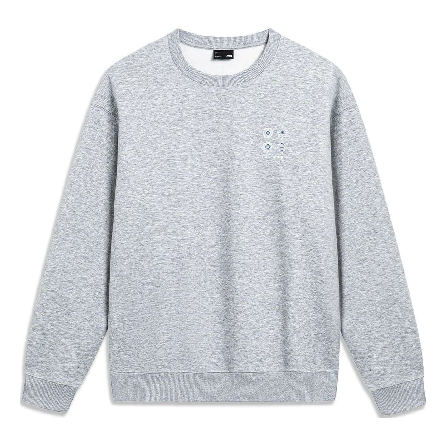 Sveter Li-Ning Graphic Fleece Sweatshirt Šedá | AWDT901-1, 0