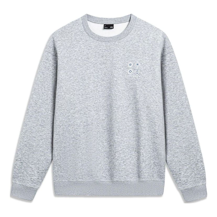 Sveter Li-Ning Graphic Fleece Sweatshirt Šedá | AWDT901-1