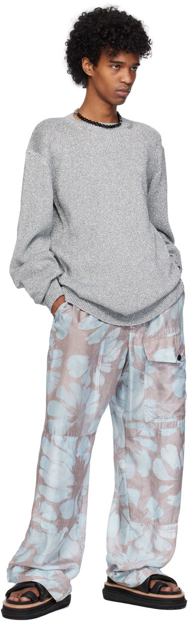 Sveter Dries Van Noten Dries Van Noten Metallic Thread Sweater Šedá | 251-021224-1706, 3