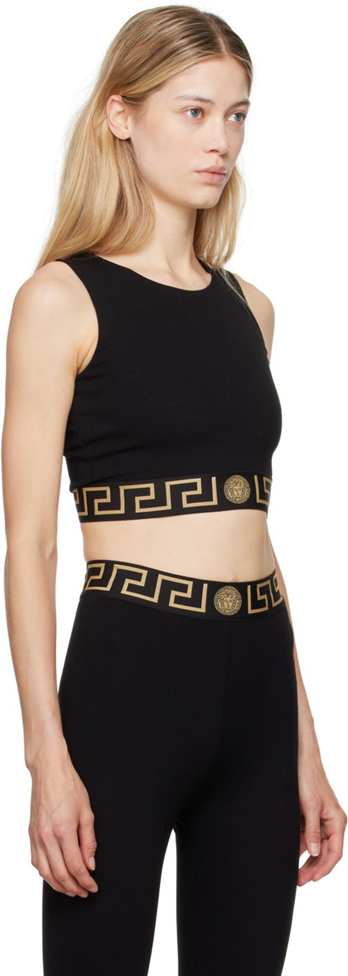 Tielko Versace Versace Greca Border Sports Bra Čierna | 1015878_1A11143_1B000, 1