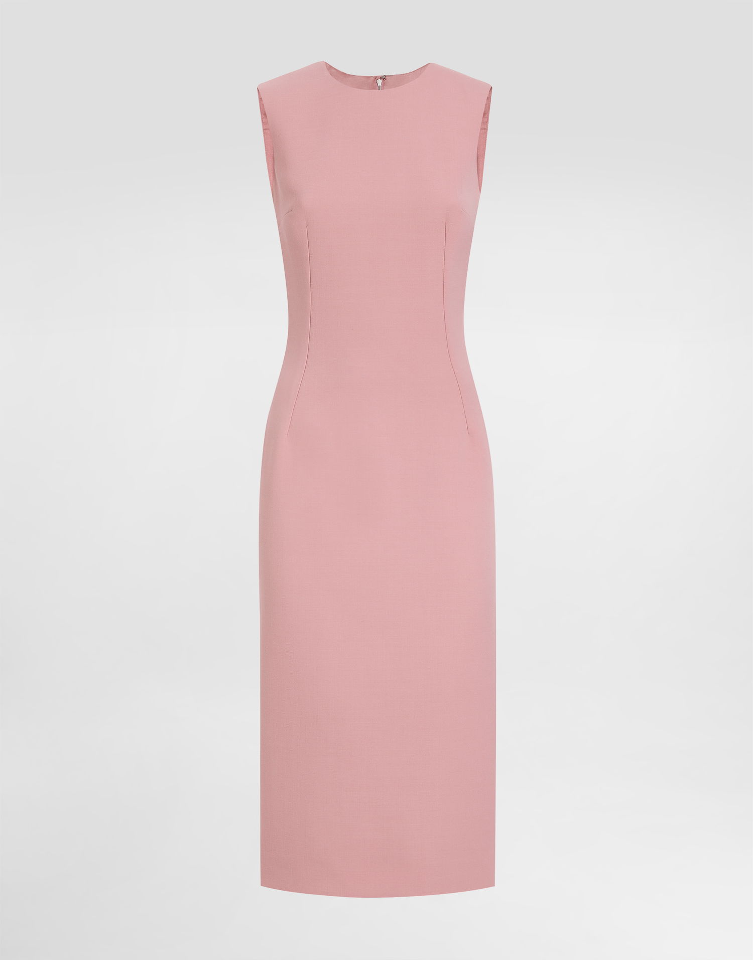 Šaty Dolce & Gabbana Dolce & Gabbana Wool Crepe Sheath Longuette Dress Ružová | F6GASTFU2L8F0473, 0
