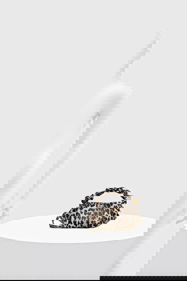 Kabelka GANNI Leather Bou Bag Mini Leopard Print with Braided Handle Rôznofarebný | A6948, 5