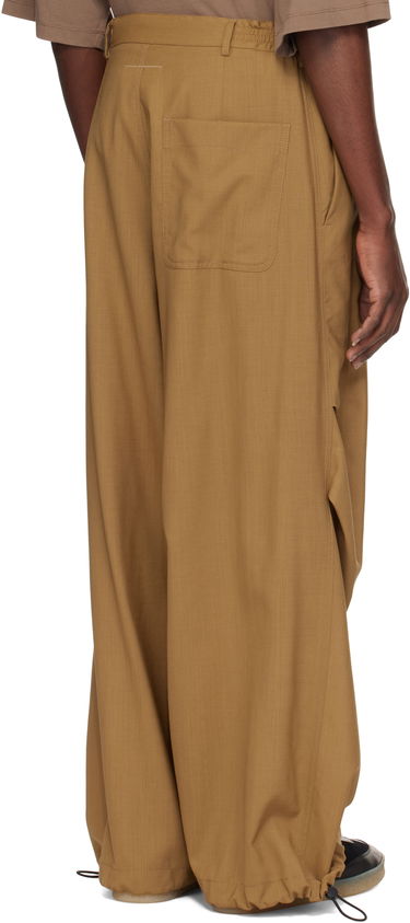 Nohavice Maison Margiela MM6 Maison Margiela Draped Trousers Hnedá | SH0KA0037 M35080, 2