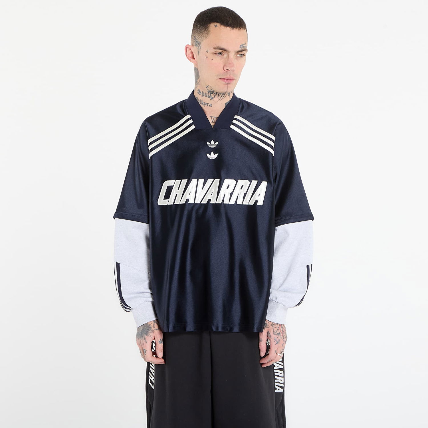 Dres adidas Originals Willy Chavarria Dazzle Ls Long-Sleeve Top Navy | KD1799, 1