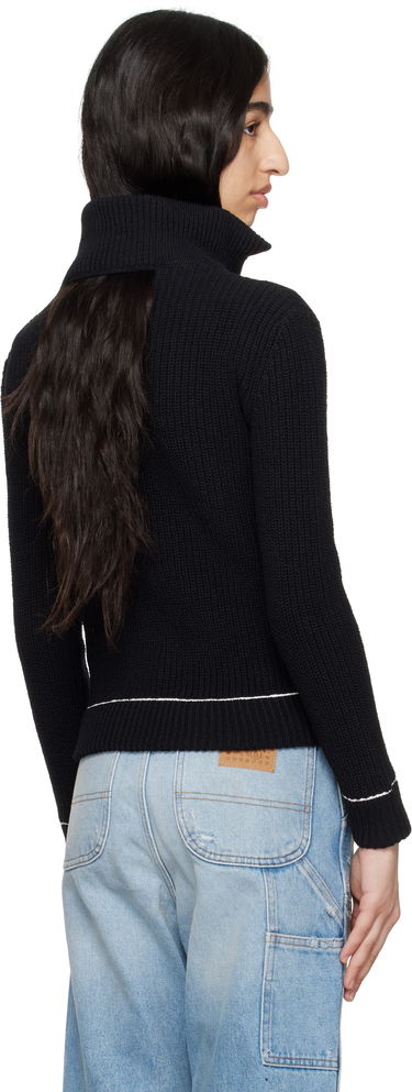 Sveter Maison Margiela MM6 Maison Margiela Slitted Camionneur Track Jacket Čierna | S62AN0142 M13124, 2