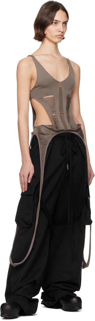 Tielko Rick Owens Rick Owens Hollywood Tanja Long Tank Top Šedá | RO01E7644 KGRIDM, 3