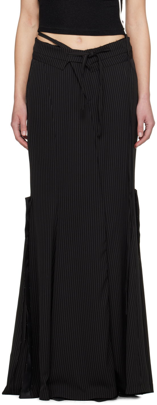 Sukňa Ottolinger Ottolinger Pinstripe Mermaid Maxi Skirt Čierna | 2304201, 0
