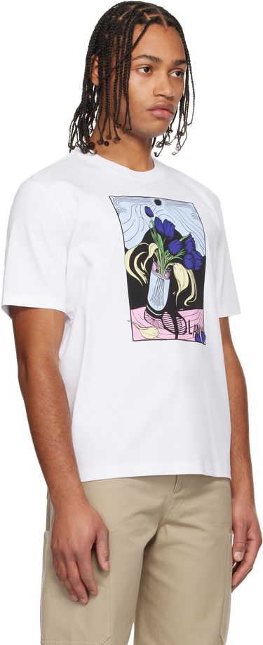 Tričko LANVIN Blue Tulips Vase Print T-shirt Biela | RM-TS0115-J191-E25, 1