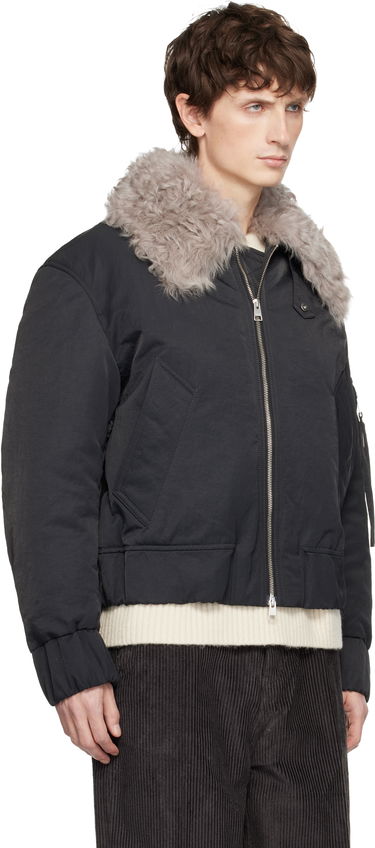 Bomber bunda AMI Nylon Padded Bomber Jacket Čierna | H25UJK821.PA0035, 1