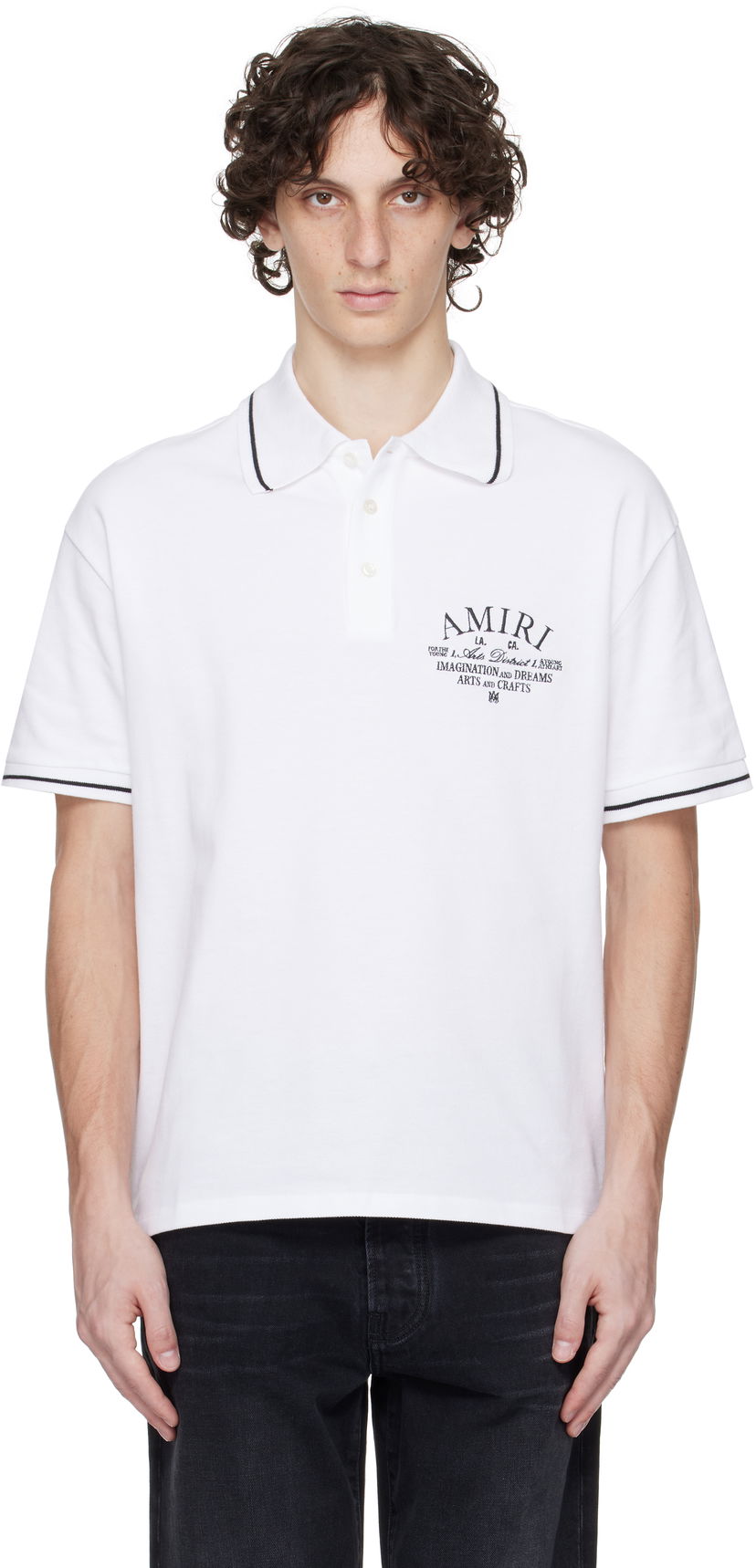 Polo tričko AMIRI Amiri Arts District Polo Biela | AMJYPO1008