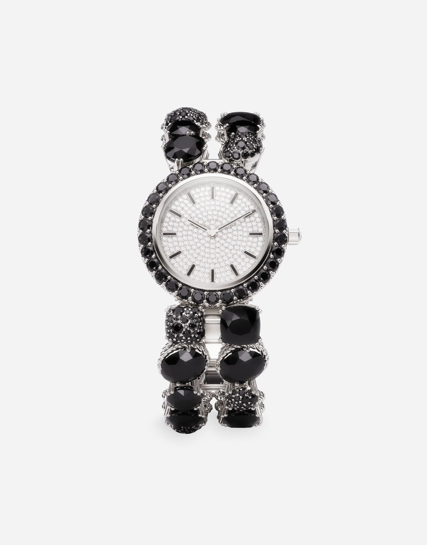 Hodinky Dolce & Gabbana Dolce & Gabbana Anna 18kt White Gold & Black Spinel Watch Metalická | WWQA2GWSPBL80001, 0