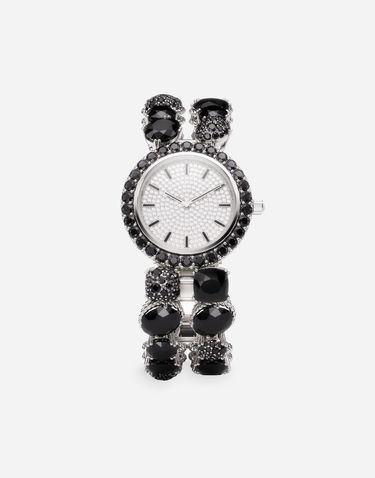 Hodinky Dolce & Gabbana Dolce & Gabbana Anna 18kt White Gold & Black Spinel Watch Metalická | WWQA2GWSPBL80001, 0