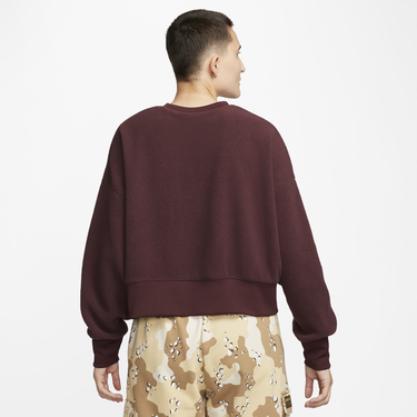 Mikina Nike Plush Mod Crop Crew-Neck Sweatshirt Vínová | DQ6844-652, 2