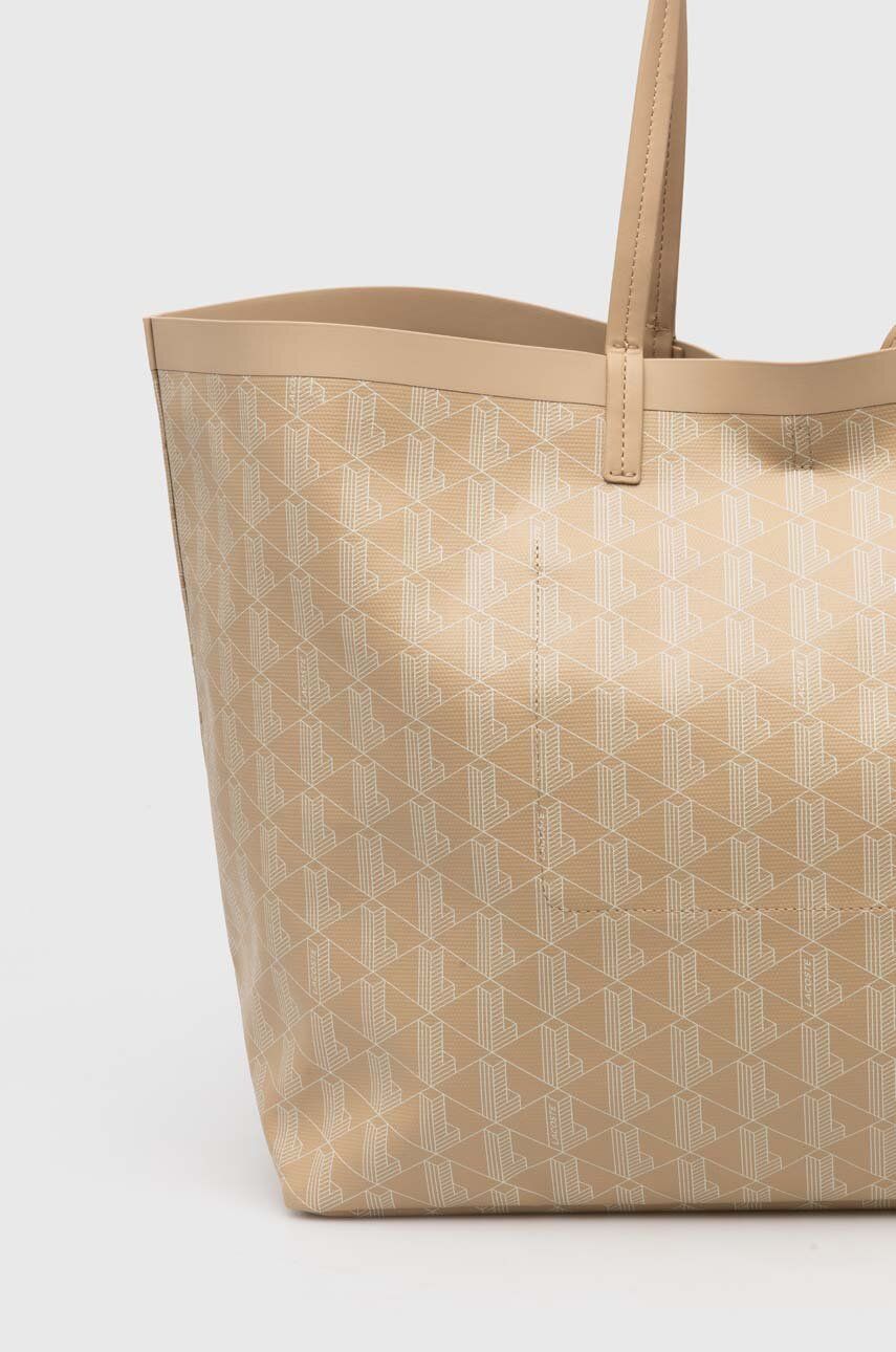 Beige Shopper Bag With Pouch