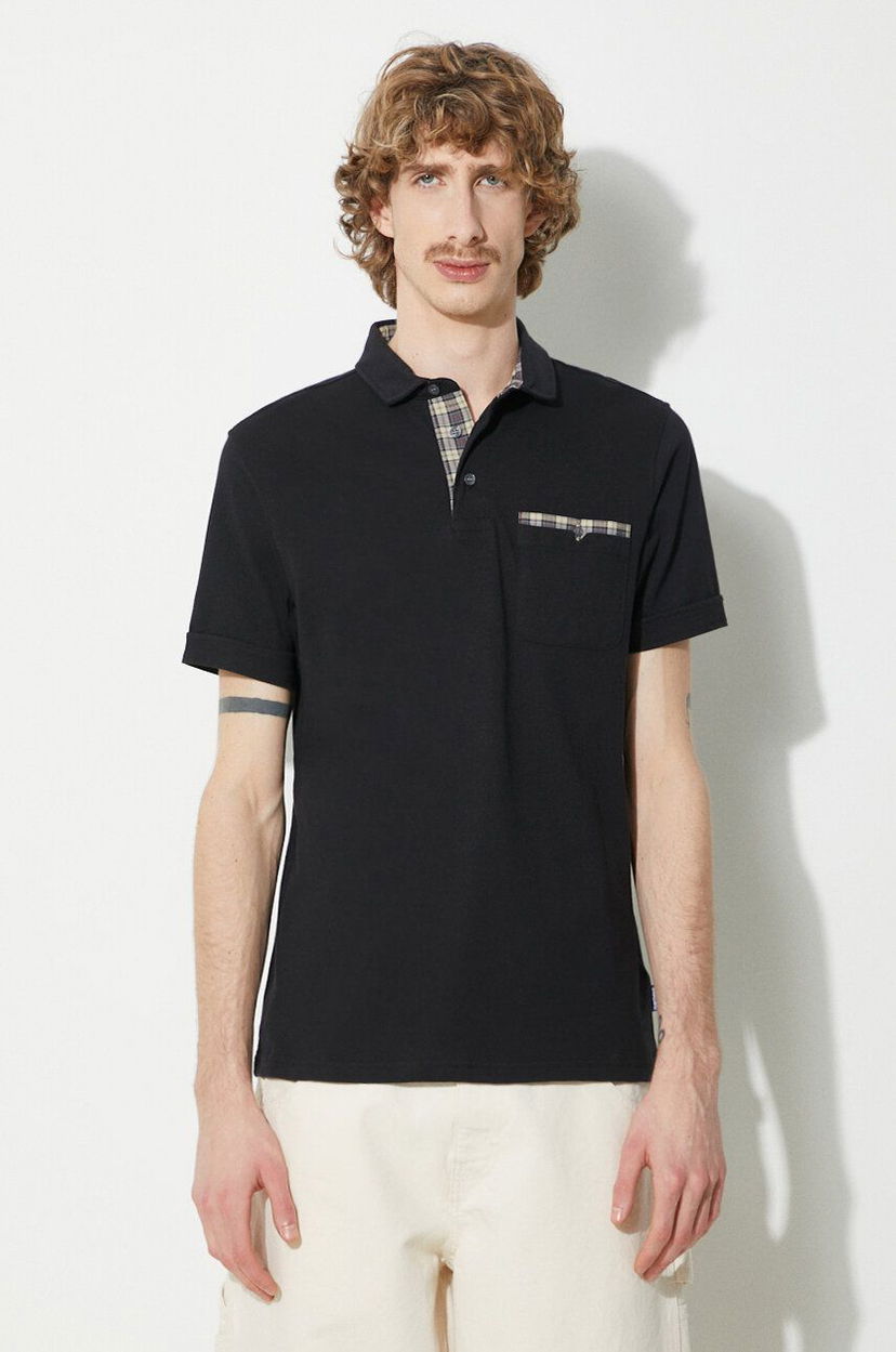 Polo tričko Barbour Polo Shirt Short Sleeve Čierna | MML1071