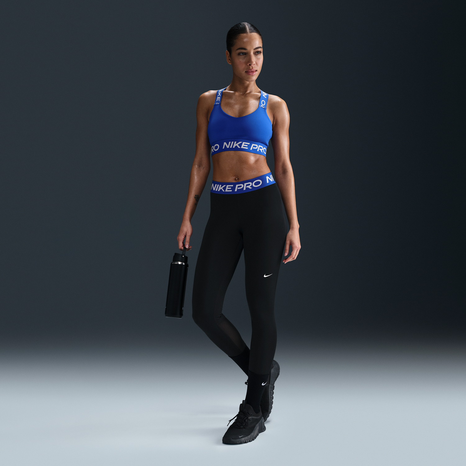 Podprsenka Nike Pro Mid-Rise Mesh Panel Leggings Modrá | CZ9779-022, 0