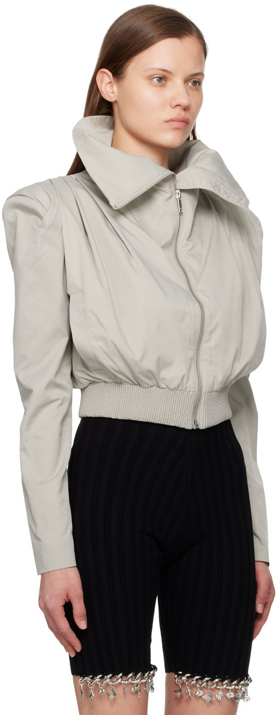 Bomber bunda Han Kjøbenhavn Pleated Bomber Jacket Šedá | W-133742, 1