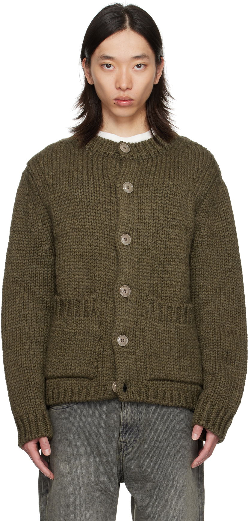 Sveter OUR LEGACY OUR LEGACY Over Cardigan Zelené | M4253OO