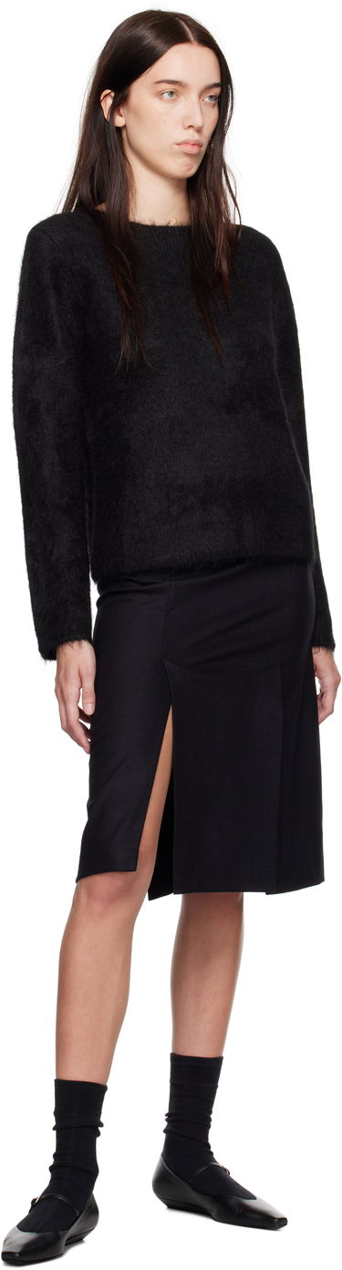 Sveter Loulou de Saison Loulou de Saison Freya Fuzzy Knit Sweater Čierna | FREYA, 3