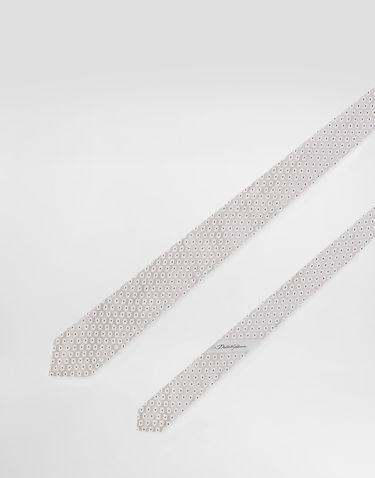 Šál Dolce & Gabbana Dolce & Gabbana Micro-design Jacquard Martini Tie Šedá | GT149EG0JYPS9005, 2