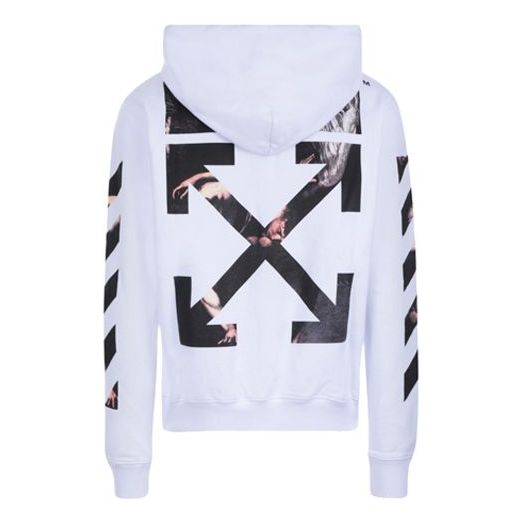 Mikina Off-White Off-White Caravaggio Arrow Sketch Normal Fit Hoodie Biela | OMBB034S20E300040188