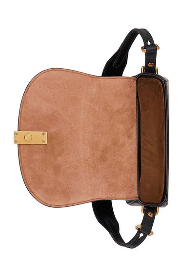 Taška cez rameno Polo by Ralph Lauren Leather Crossbody Bag Čierna | 428891391, 3