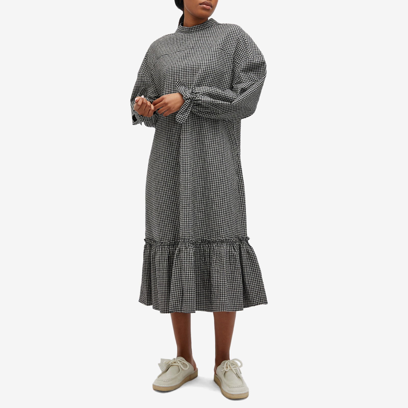 YMC Rushmore Midi Dress With Long Sleeves