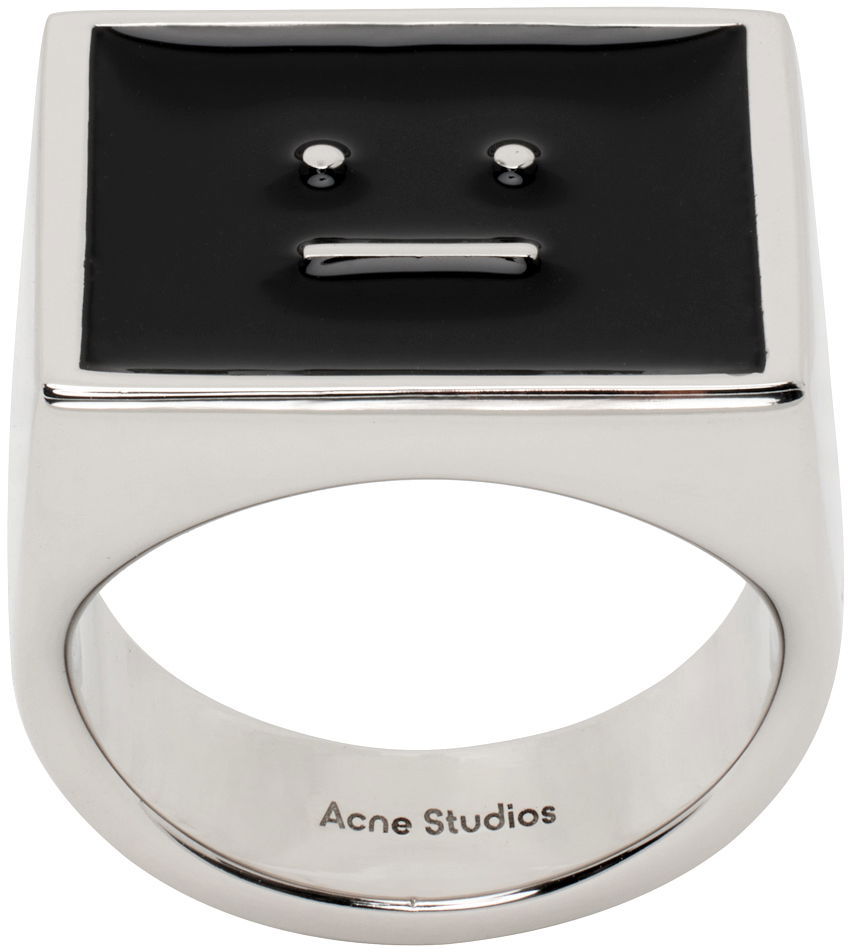 Prsteň Acne Studios Enamel Ring Čierna | C50368-, 0