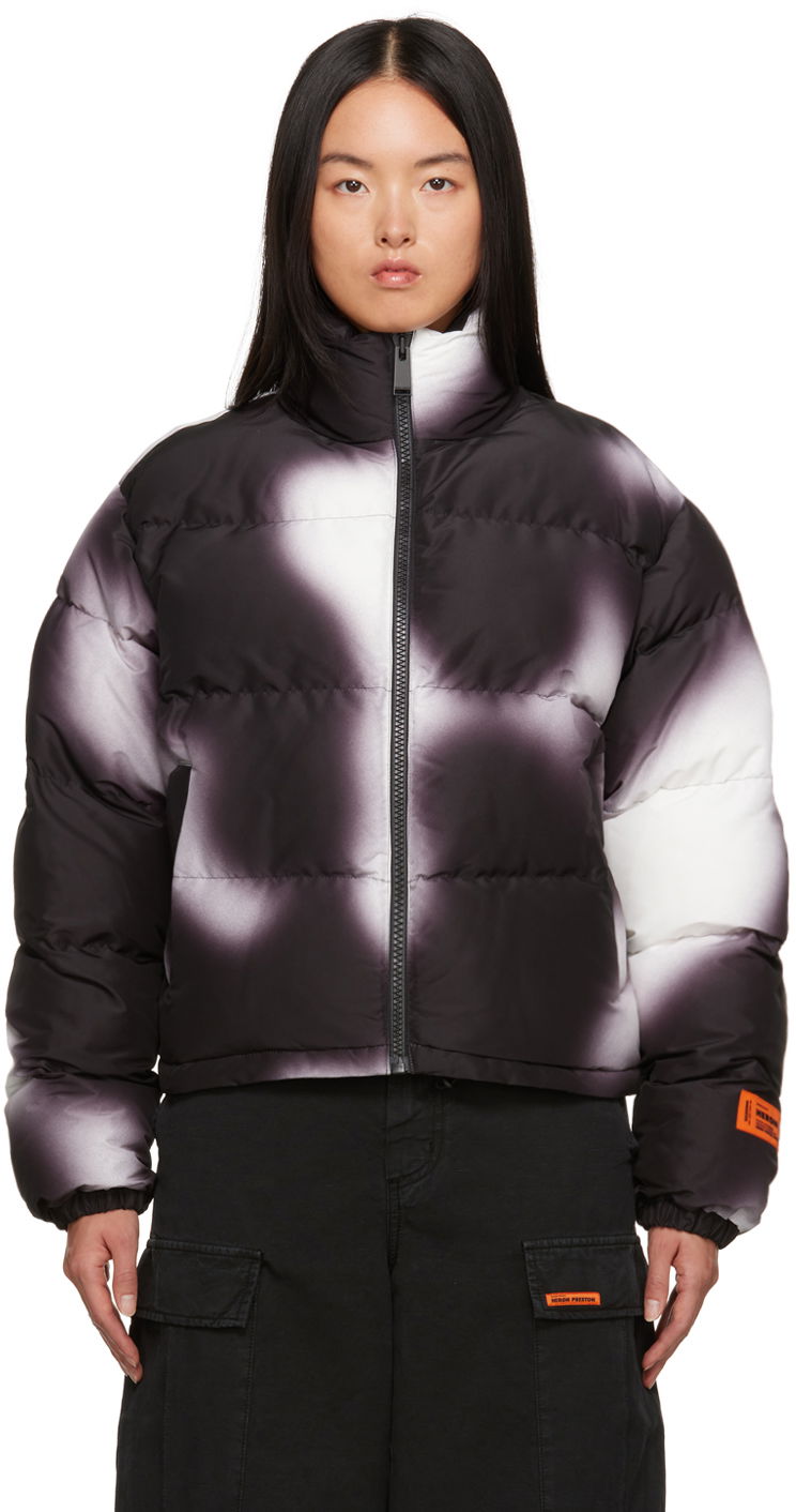Prešívaná bunda HERON PRESTON Ex-Ray Aop Blur Puffer Jacket Čierna | HWEJ001F23FAB0020110, 0