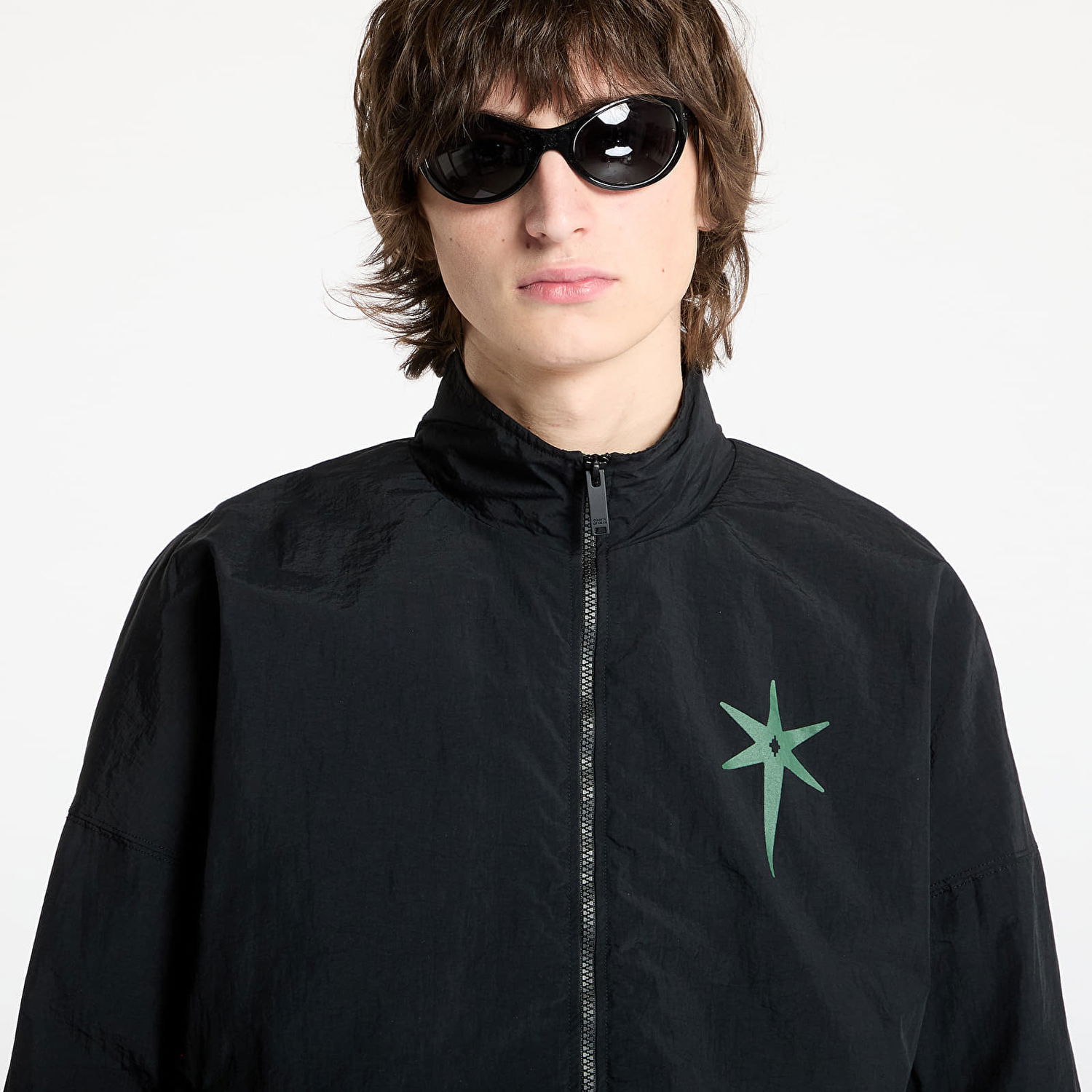 Vetrovka Marcelo Burlon Marcelo Burlon County Goth Nylon Track Jacket Čierna | CMBD009S25FAB0011052, 1