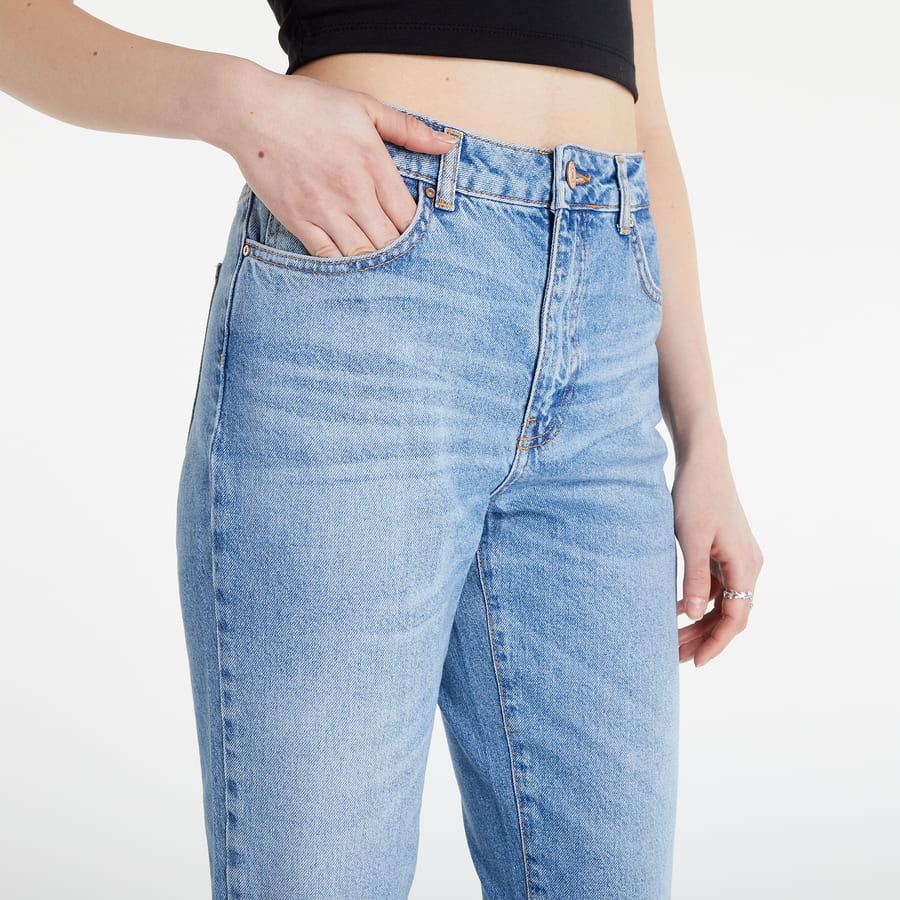 Džínsy Noisy May Nmisabel High Waisted Mom Jeans Modrá | 27015703, 1