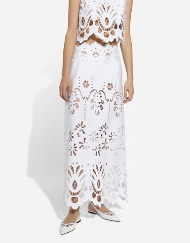 Sukňa Dolce & Gabbana Cotton Calf-length Skirt With Cut-out Detailing Biela | F4CVTZGDCJQW0800, 3
