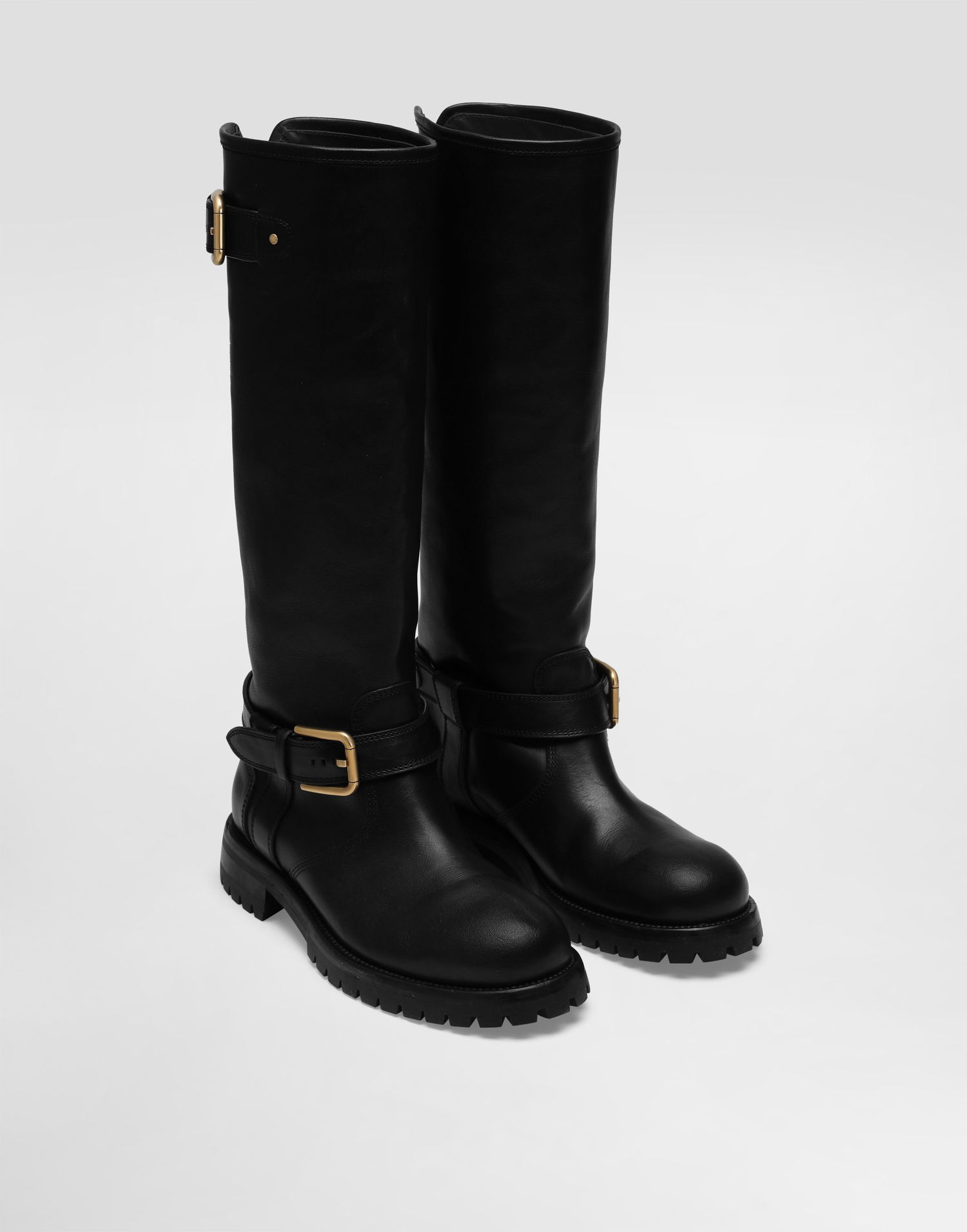 Doplnky Dolce & Gabbana Dolce & Gabbana Calfskin Biker Boots Čierna | CU1213AW35280999, 1