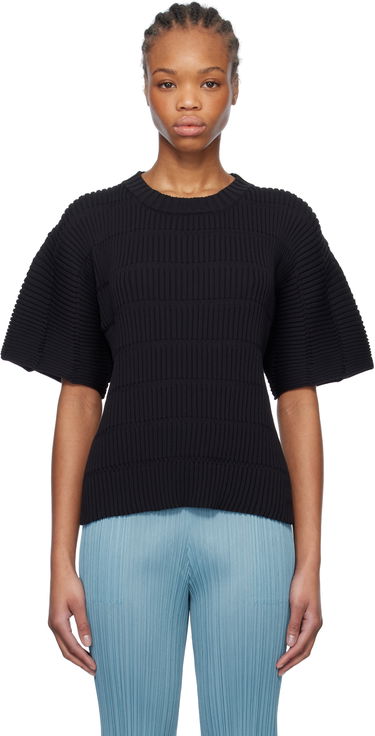 Sveter Pleats Please Issey Miyake Pleats Please Issey Miyake Jiggly Knit Sweater Čierna | PP56KK811, 0