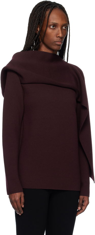 Sveter Courrèges Scarf Oversized Wool Sweater Čierna | 425MPU252FI0036, 4