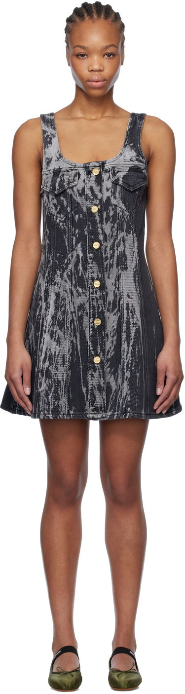 Šaty GANNI GANNI Denim Minidress Čierna | J1597, 0