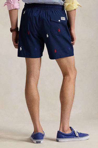 Plavky Polo by Ralph Lauren Navy Blue Shorts with Logo Embroidery Modrá | 710957786, 1
