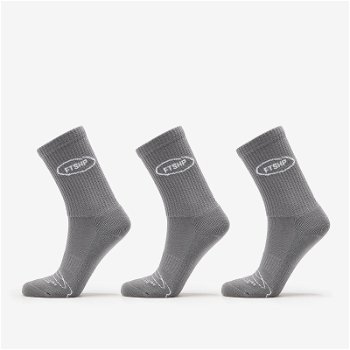 Footshop Basic Crew Socks 3-Pack Grey FTSHP_359