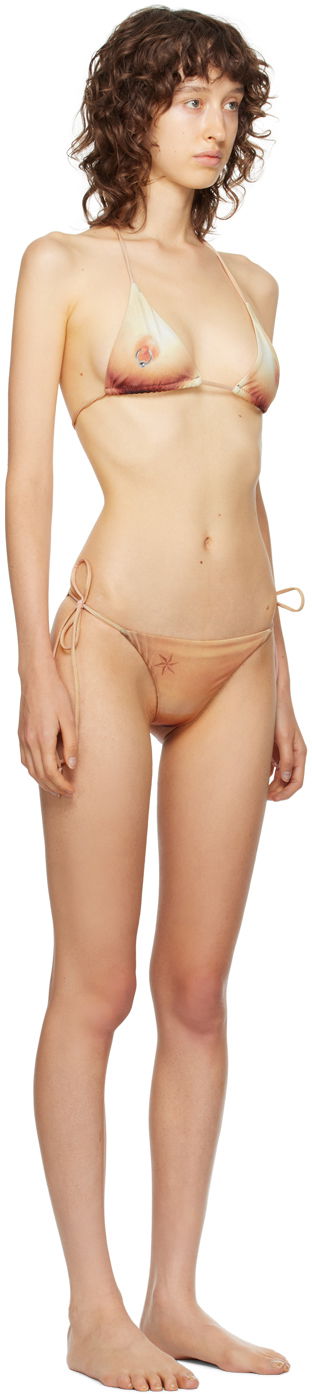 Plavky Jean Paul Gaultier 'The Body Tattoo' Triangle Bikini Béžová | 23/15-F-SG020-J535-25/23/15-F-S, 1